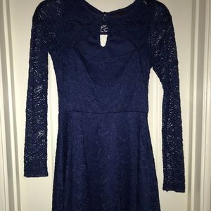 Material Girl Blue Lace Dress